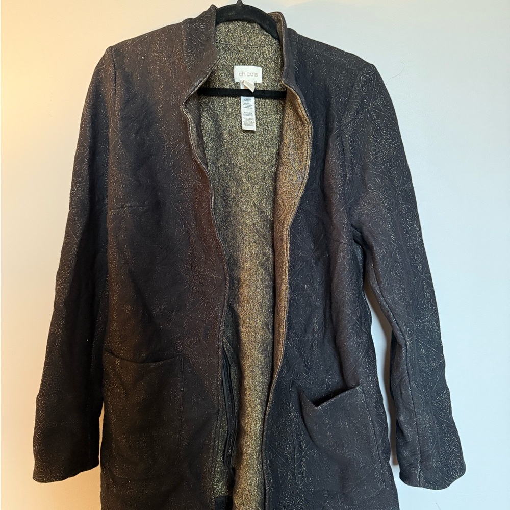 Chico's Black Textured Jacket
